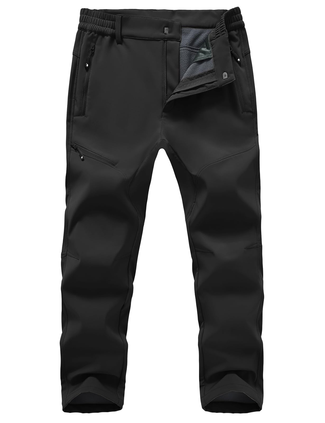 TBMPOY Herren-Hose für Schnee, Ski, Wandern, Fleecefutter, wasserdicht, Winterhose, Softshellhose, Camping, Reisen, Eisangeln, Jagd