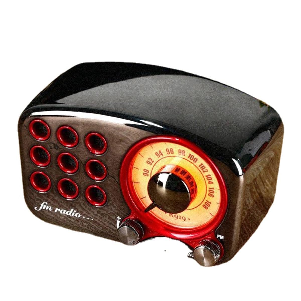 レトロデザインの木製ラジオ（ Bluetooth 、 FM 、 AM 付き