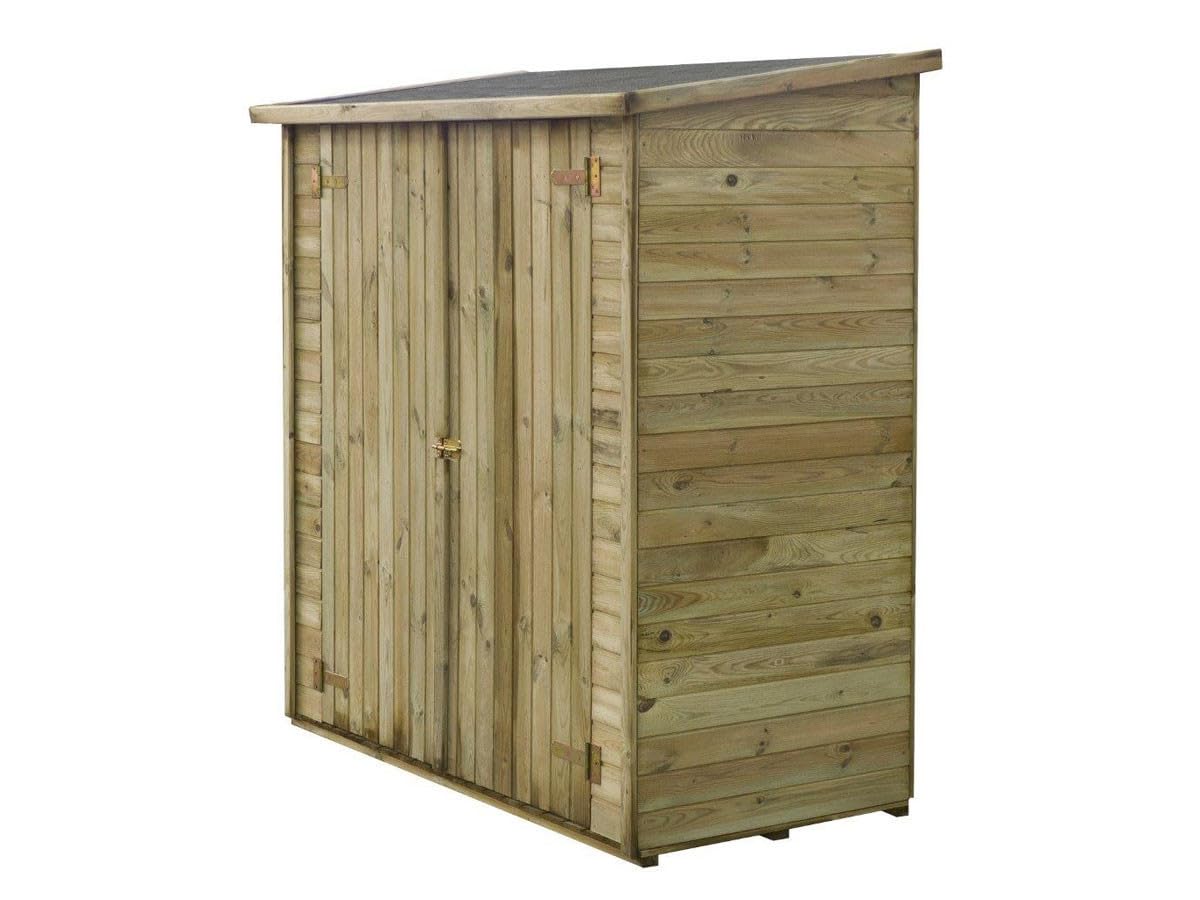 Habitat et Jardin Caseta de jardín adosada LIPKI - 1.79 x 0.90 x 1.76/1.86 m - 1.62 m² - 12 mm - con Suelo