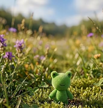 Cute Frog Keyring Green Animal Keychain