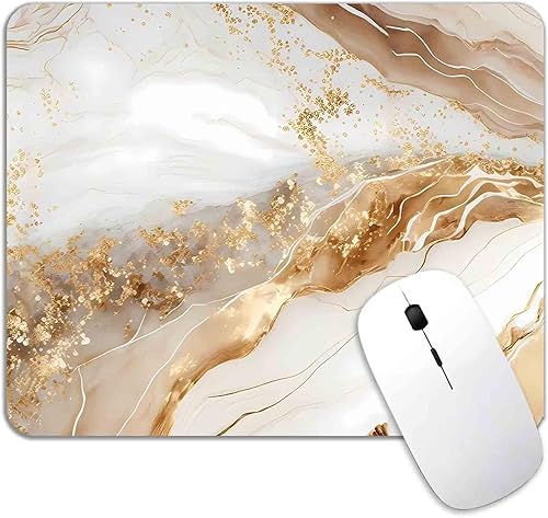 Alfombrilla de mouse de mármol, diseño de arte moderno abstracto, impermeable, antideslizante, de goma para laptop, oficina, computadora, accesorios