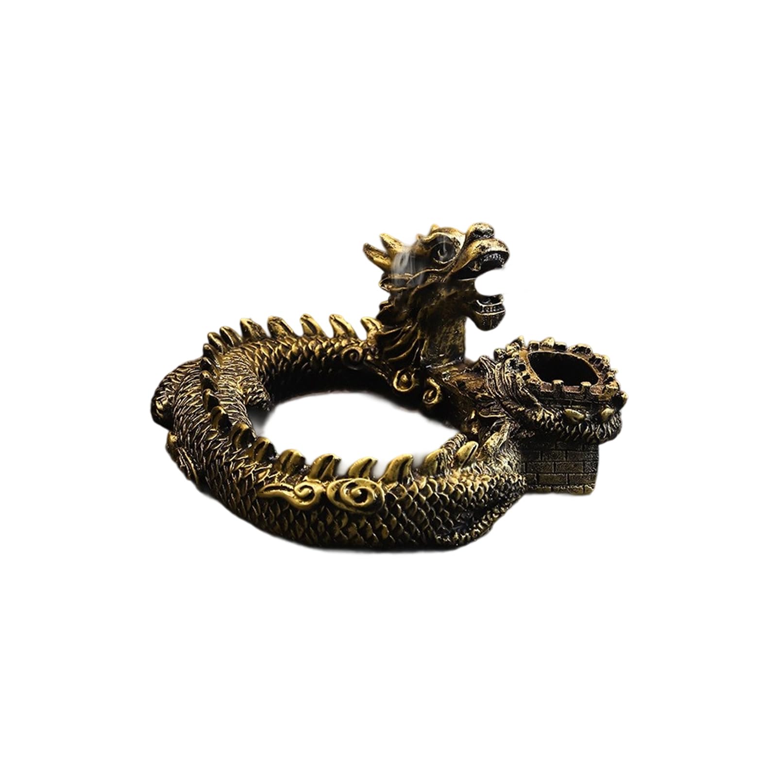 jklymm Dragon Resin Ashtray Traditional Chinese Art Decor for Home, Desk, Tea Ceremony, Multifunctional Decorative Accessories Cultural Decorative Ashtray