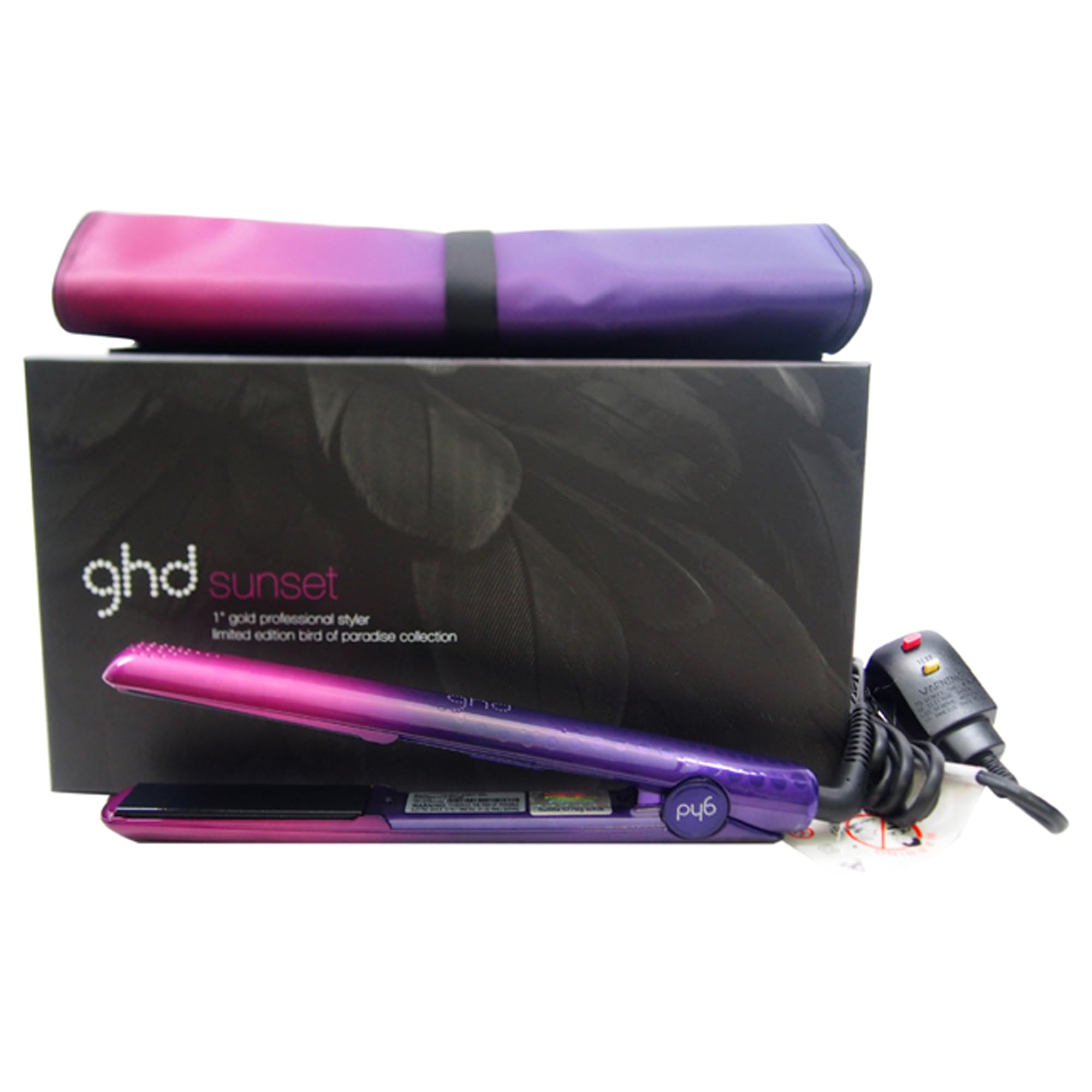 GHD Sunset Gold Professional Styler Bird of Paradise Flat Iron, Purple/Pink, 1 Inch