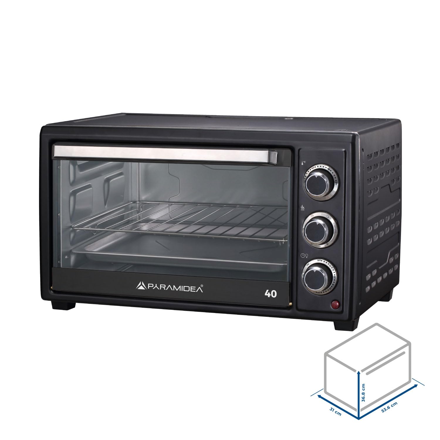 PYRAMIDEA Forno Elettrico Ventilato 40 L Colore Nero FOV4215B