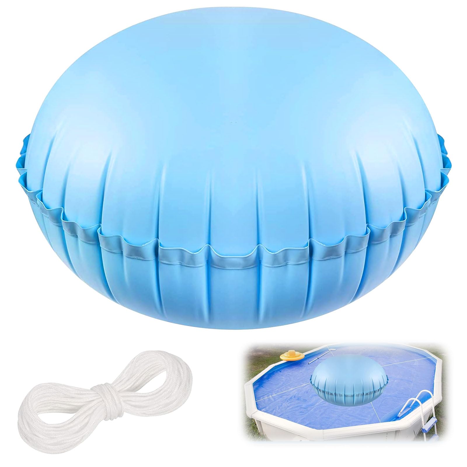 SPERMUOY Poolkissen Winter Poolkissen Luftkissen Pool,120x120cm Pool Luftkissen Winter,Winter Schluss Luftkissen,Pool Überwinterendes Luftkissen,poolkissen Für Pool Abdeckplane Tragbares Aufblasbares