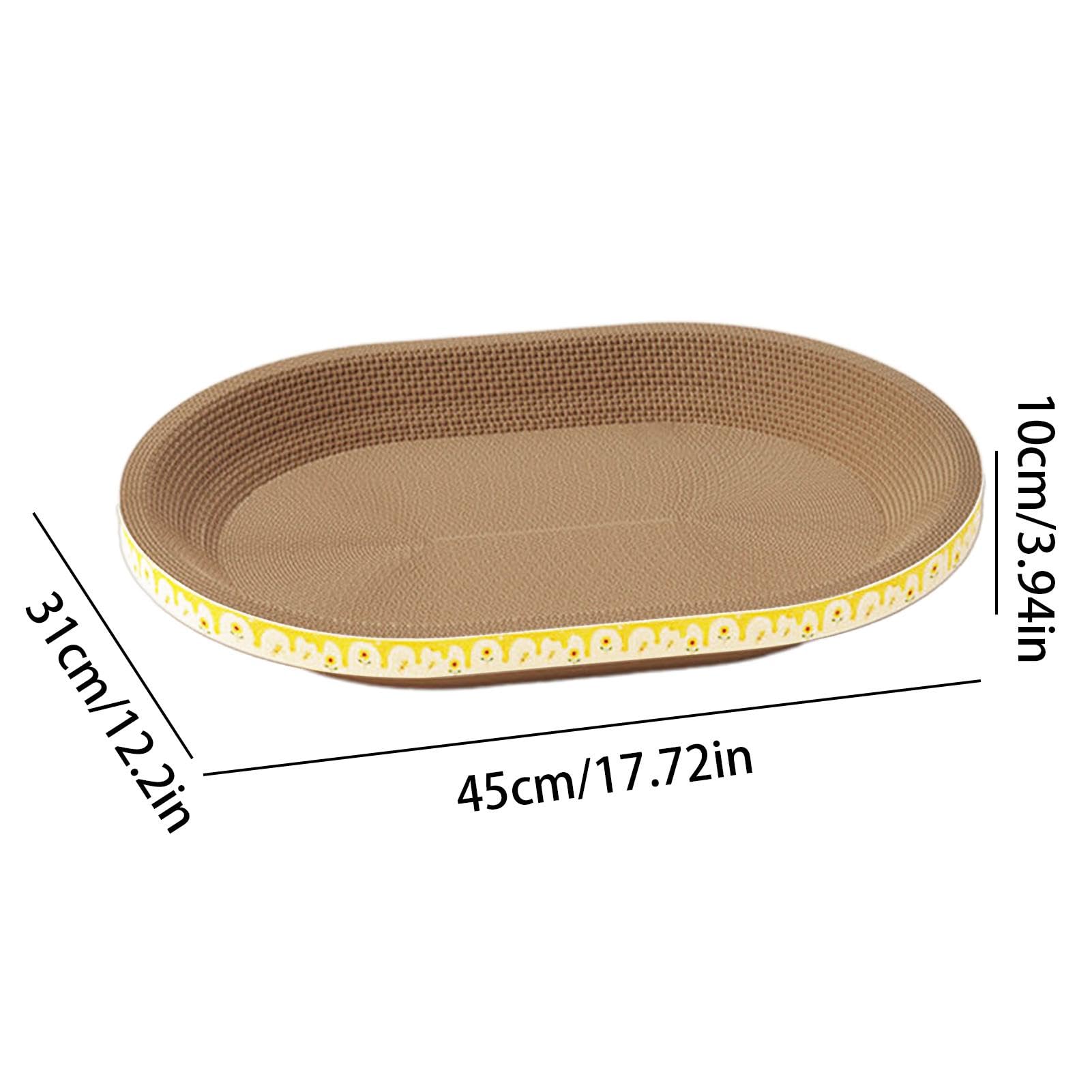 Tiragraffi Per Gatti In Cartone - Forma Ovale, Antiribaltamento, Per Graffiare E Riposare - Foto 4