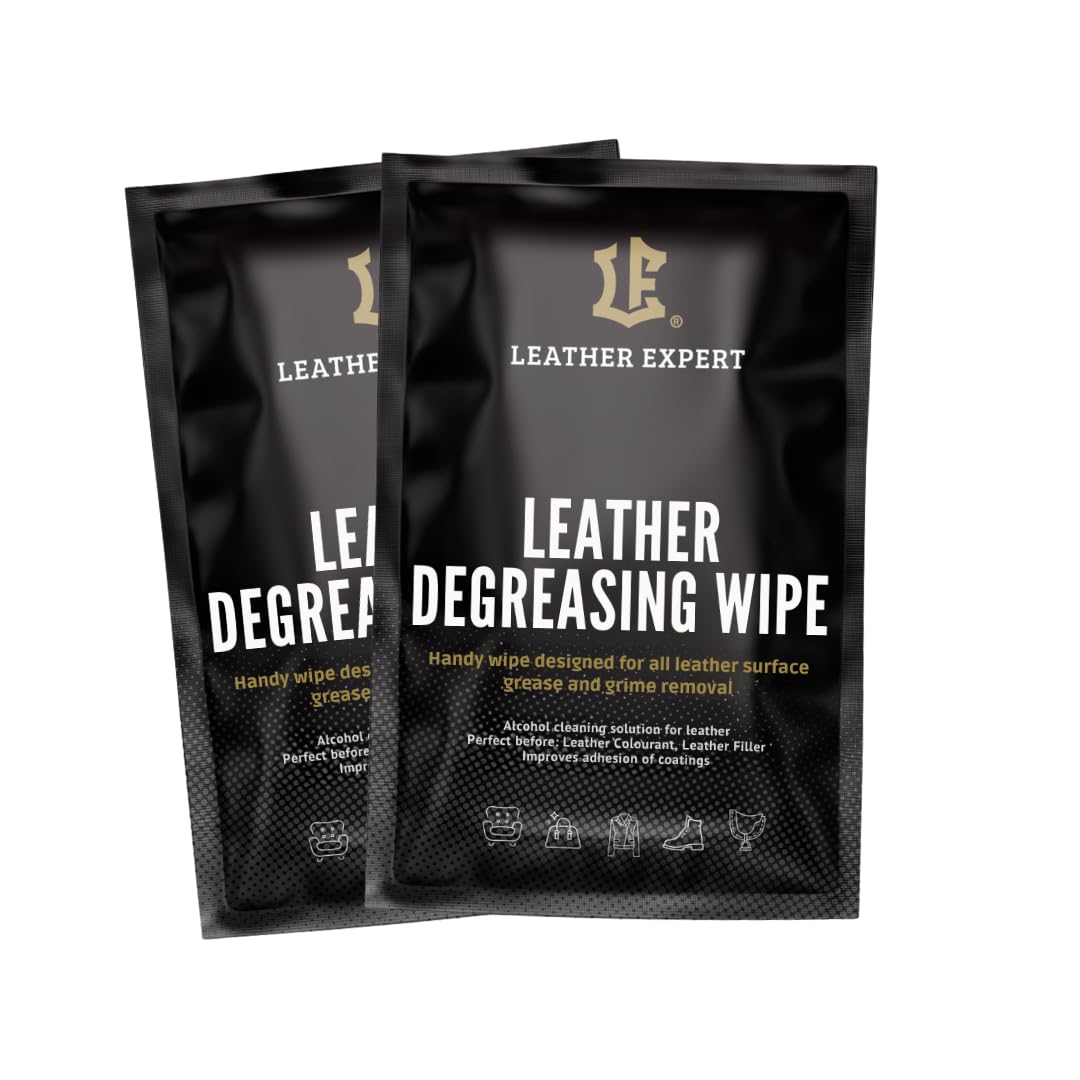 Leather Expert Kit d'entretien du Cuir Repair Kit - 2x25ml remplisseur de Cuir, remplisseur de Cuir Flexible + 2x50ml liant et Colle pour Cuir - Kit de Nettoyage du Cuir pour Voiture