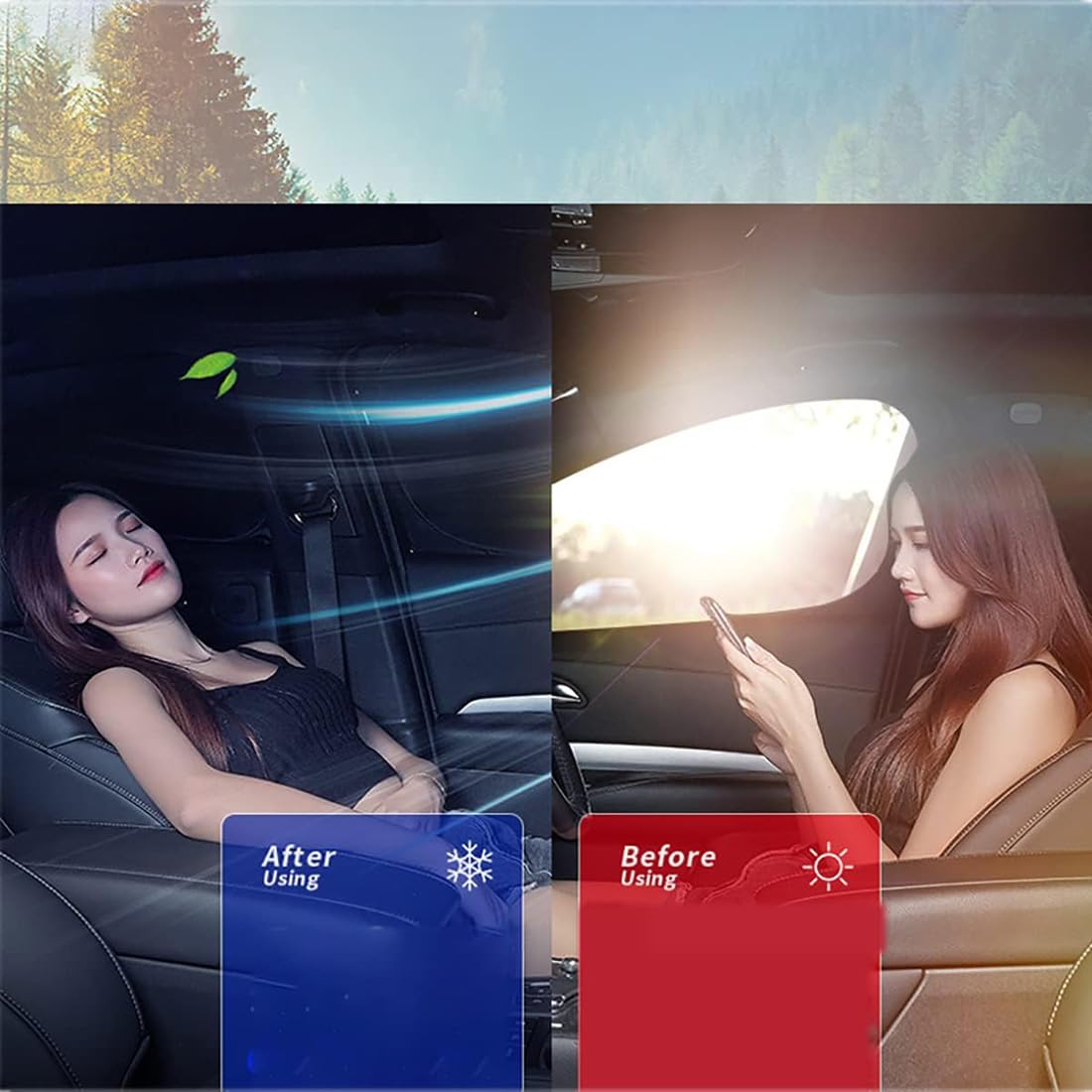 Auto Sonnenschutz für Volvo XC90 2014-2024, Verdunkelung Vorne Hinten Seitenfenster Sonnenblende UV-Schutz Autozubehör,A/8pcs