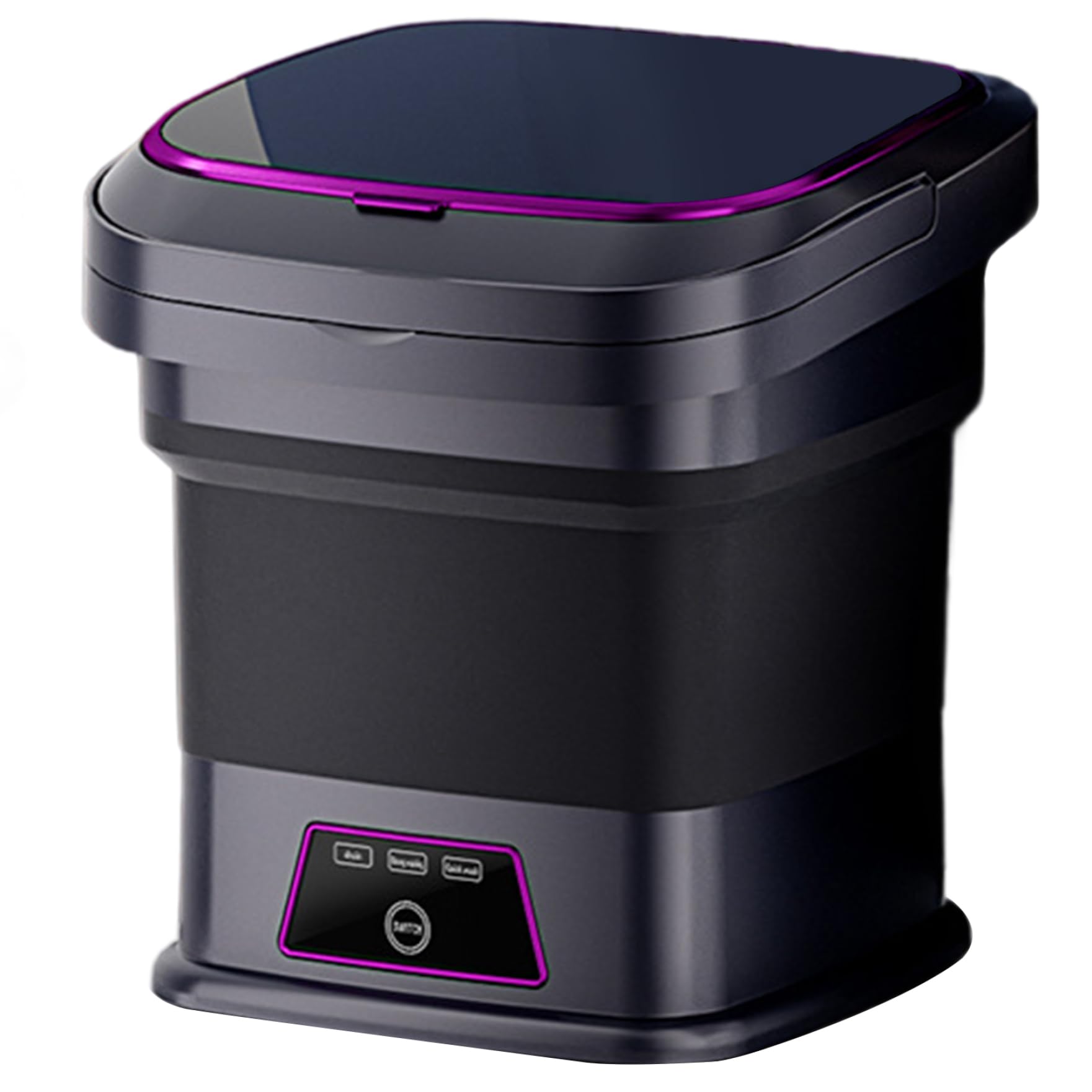 Shitoomfe Purple Mini Washing Machine, Portable Washer 13L 3 Modes Foldable Mini Washing Machine With Drain Pipe, Handle And Suction Cup Small Laundry For Underwear Socks Baby, Portable