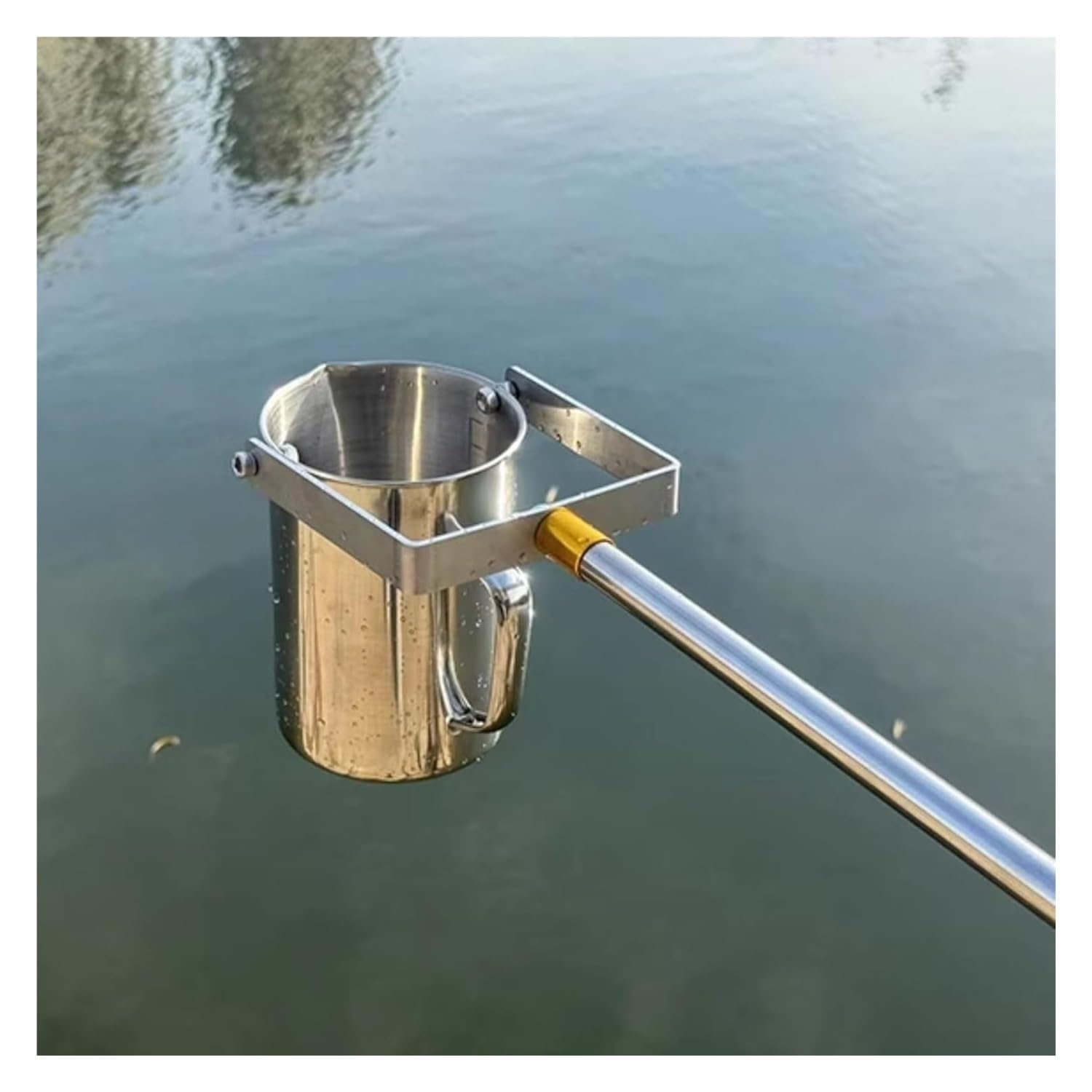 MTNBHH 500ml 1000ml Telescopic Water Sampler, Stainless Steel Rod with Pendulum Beaker for Environmental Monitoring, River Water Sampling(Silver 500ml,1.49~7m)