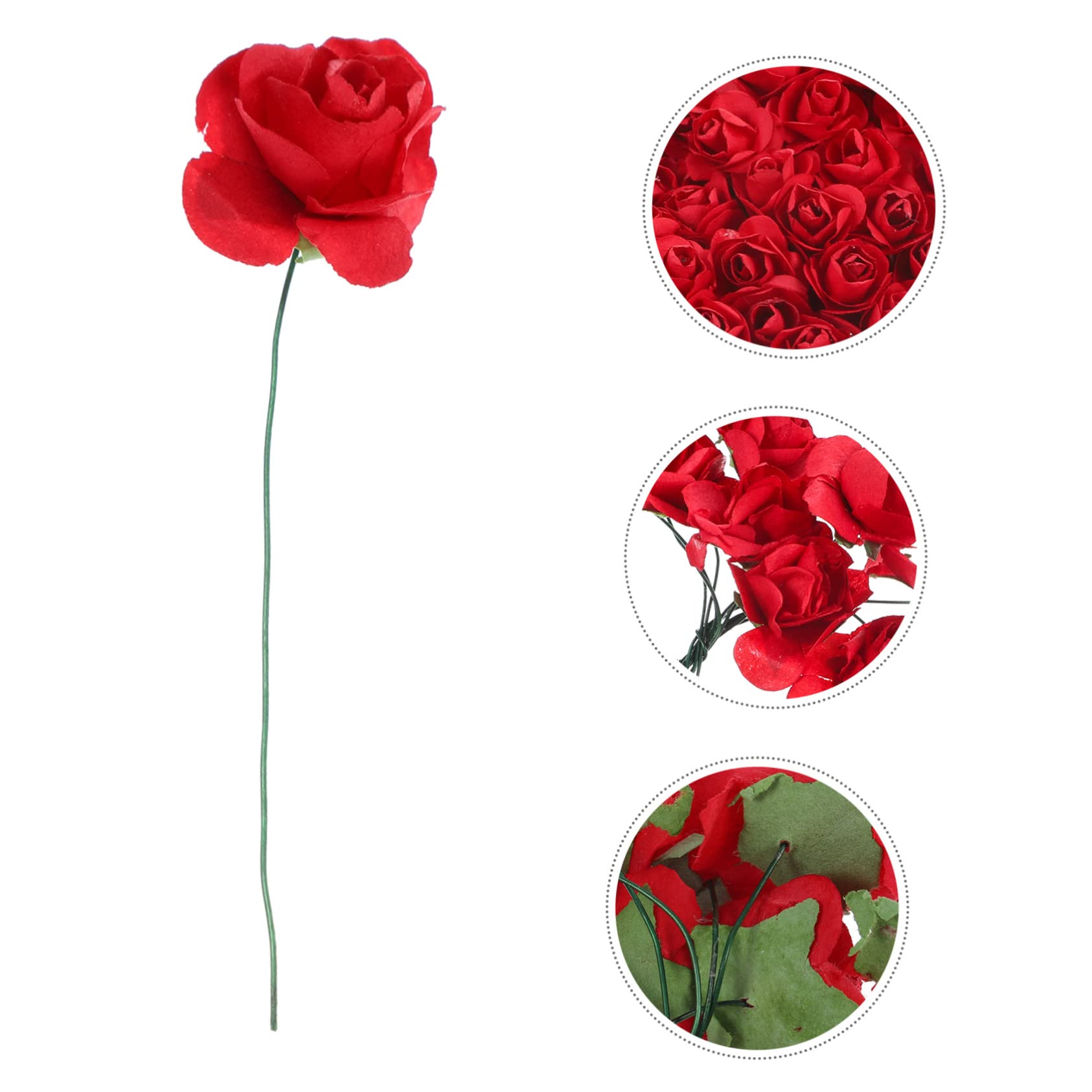 Amazon.co.jp: Anneome 144個入り 紙製ローズフラワー アートフラワー