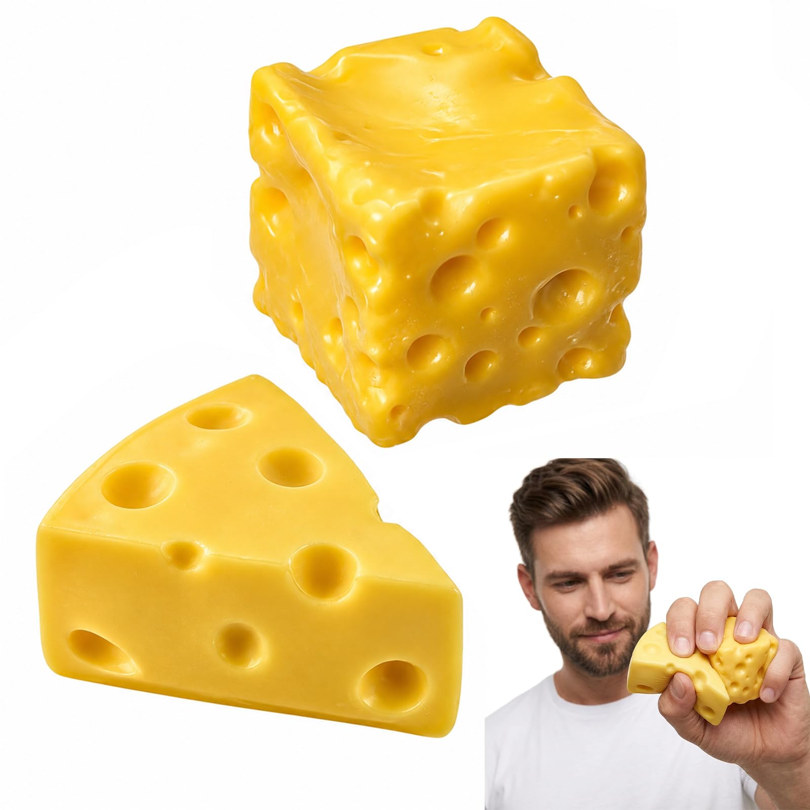 2 pcs Squishy Cheese,Soft Squishy Cheese