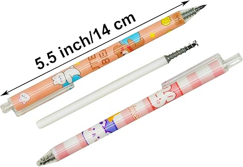 Miniatura 9 de Maydahui 12 lápices Kawaii Fruit Peach Everlasting Pencil retráctiles sin tinta de tecnología duradera, lápices mágicos para estudiantes, compañeros