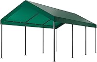 Shintenchi 10x20ft Heavy Duty Carport Canopy - UV Wind Resistant, Powder-Coated Steel Frame for Cars, Boats, Storage (Green)