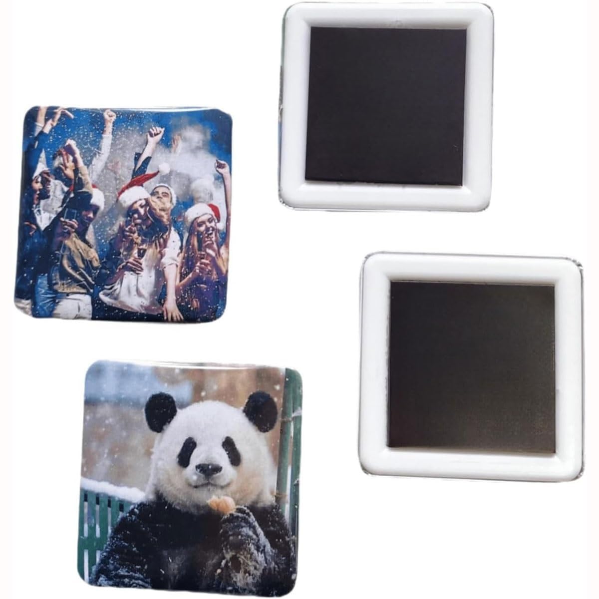 Fabricante de insignias de refrigerador cuadrado, 2'' x 2'' conjuntos de botones de imán para fotos de bricolaje, fabricación de máquinas cuadradas para adhesivos de refrigerador para artículos de art