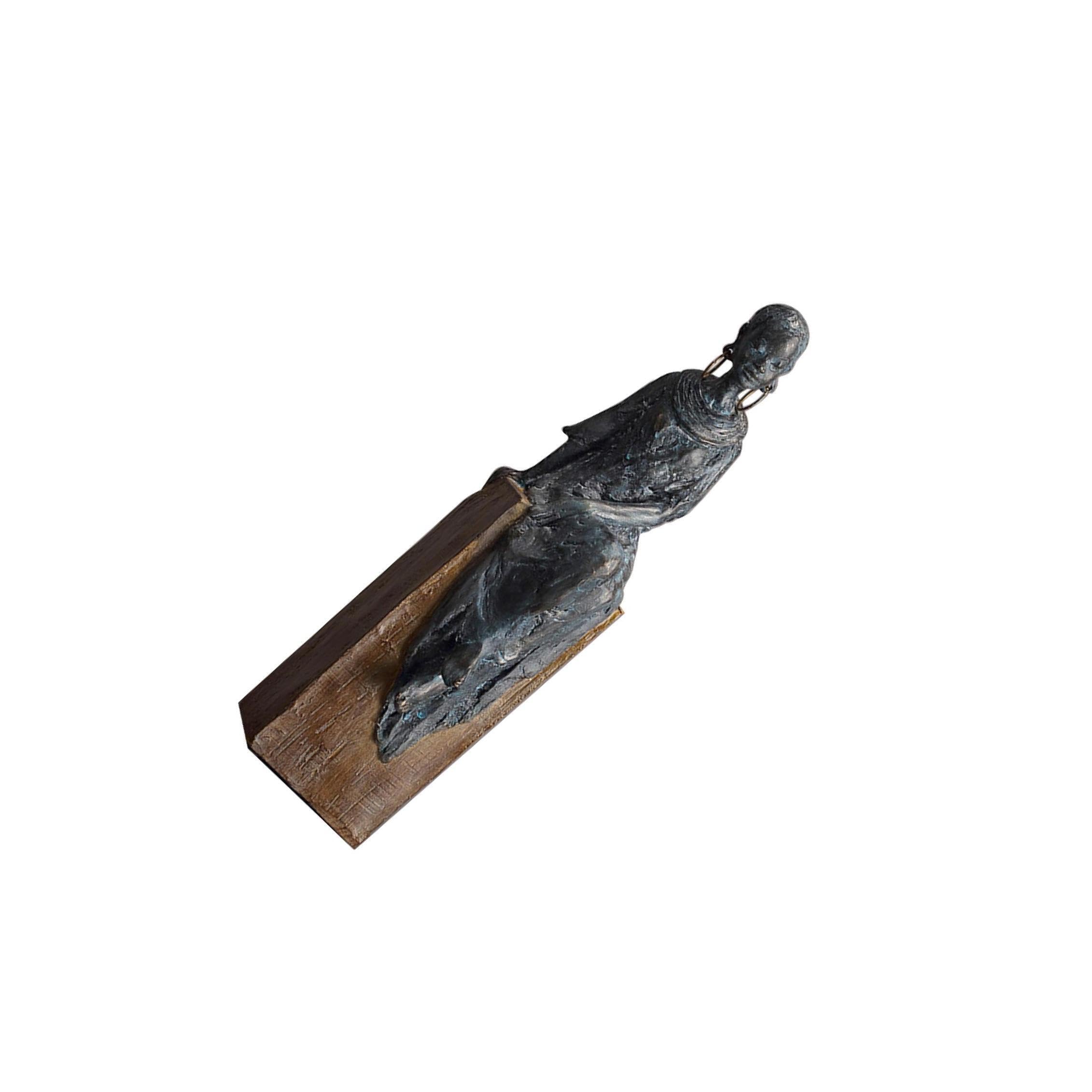 PUXZYAX Women Statue Decorations Resin African Woman Sculpture Head Statues Art Craft Living Room Ornament Desktop Sculpture