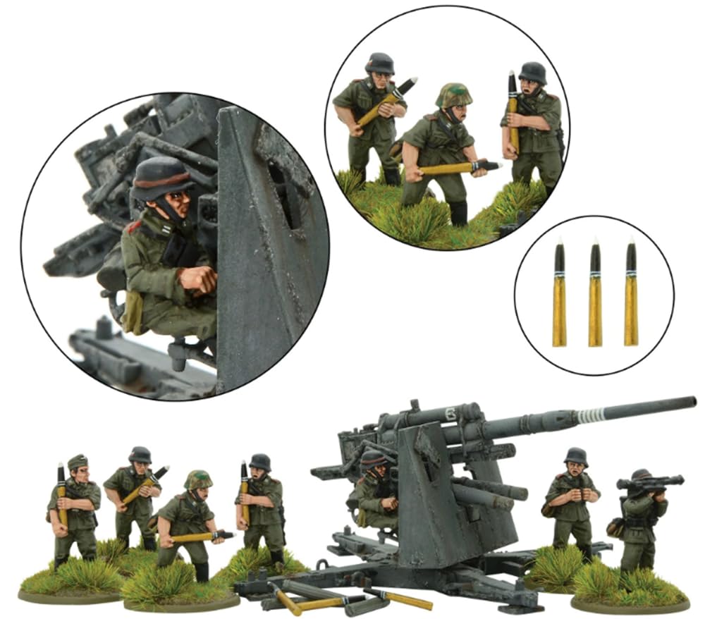 Warlord Games German Army Flak 37 8.8cm - 28mm Scale Miniatures for Bolt Action Highly Detailed World War 2 Miniatures for Table-top - Image 4