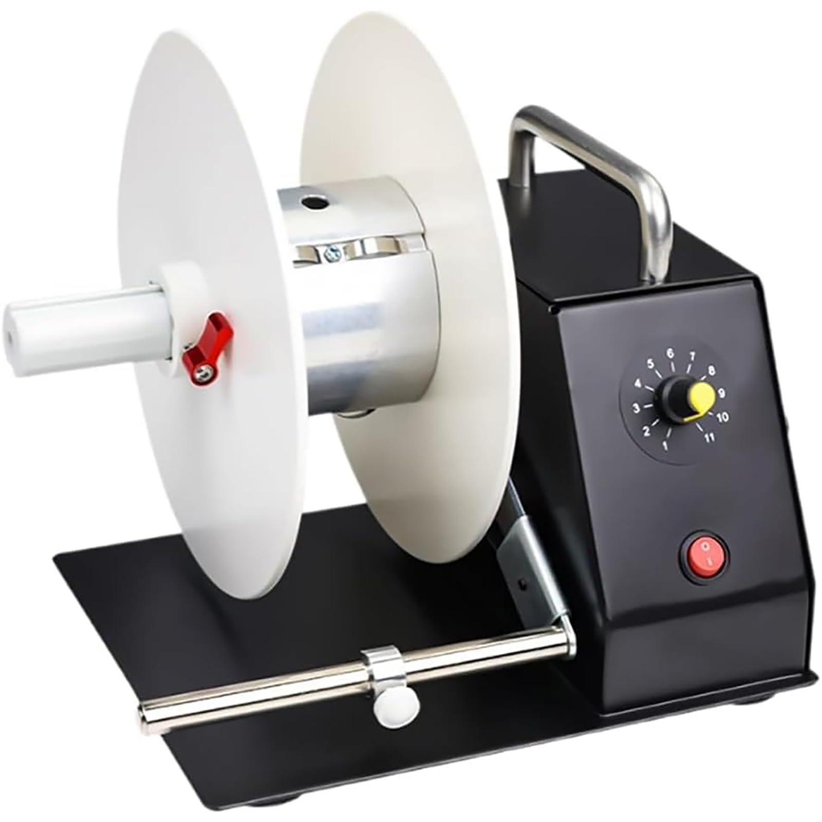 Lhqya Automatic Label Rewinder Machine, Electric Label Rewinder With Baffle, Rewinding Width 20-110Mm, Diameter 180Mm, Speed 1-8 Inches/Sec, For Logistics, Electronics And Clothing