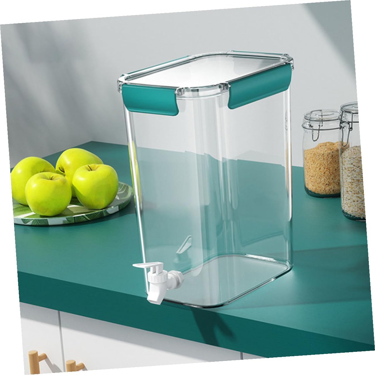 PRETYZOOM 2pcs 4.5l Beverage Dispenser Set with Spigot Water Dispenser for Parties Multi-use Juice Container Household Liquid with Lid