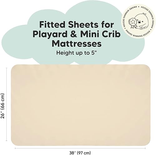 Miniatura 6 de KeaBabies Paquete de 2 sábanas para cuna pequeña y sábanas bajeras para empacar y jugar, sábanas de paquete y juego, sábanas para cuna de bebé de