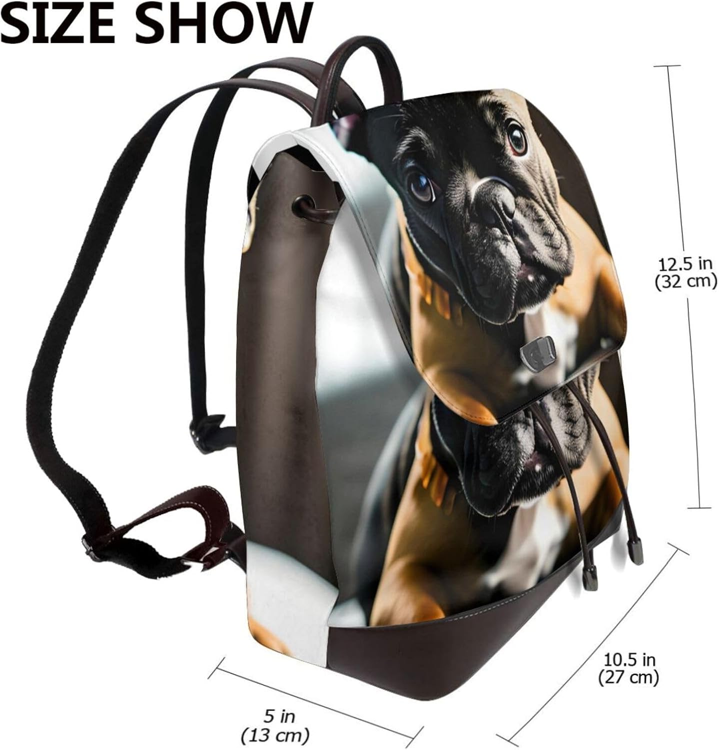 French Bulldog Print Women'S Backpack Stylish Lightweight Versatile Rucksack Ladies Casual Bag Travel