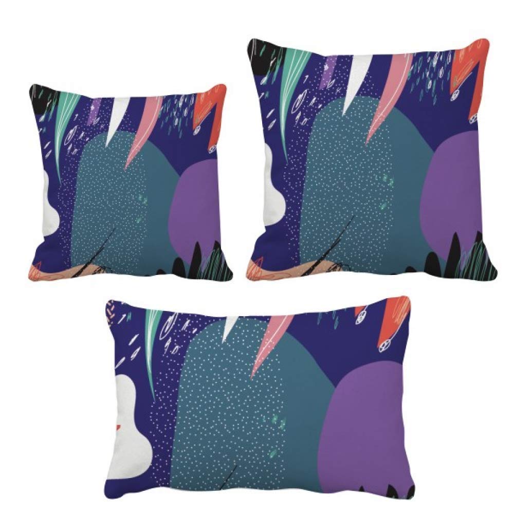 Coussins bleu abstract plantes art tendance idée cadeau pendaison de crémaillère et déco maison