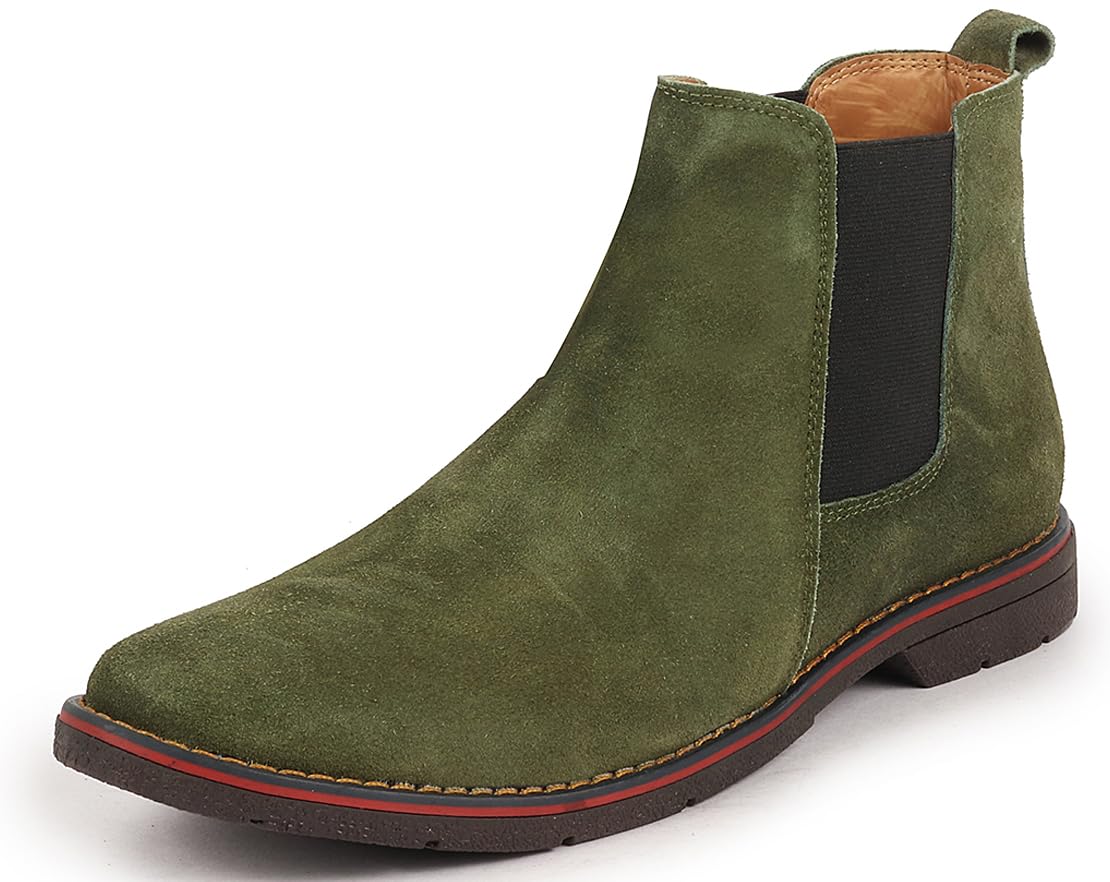 FAUSTO FST 3941 MEHANDI-39 Boys Mehandi Suede Leather Outdoor Everyday High Ankle Classy Chelsea Boots (5 UK) (B0C9WZX9Y7) Amazon Price History, Amazon Price Tracker