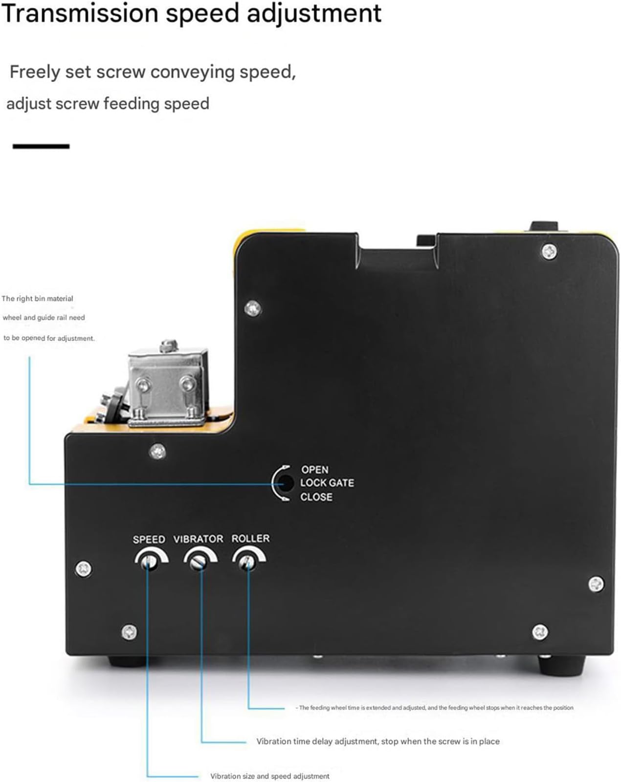 Máquina alimentadora automática de tornillo para embalaje de tornillos, transportador alimentador de velocidad ajustable, solución de alimentación eficiente para automatización industrial