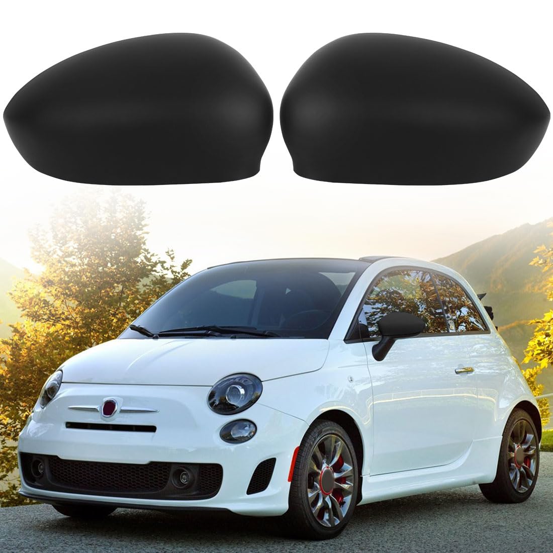 Coque de Rétroviseur de Voiture pour Fiat 500 500C 500E 2007-2024
