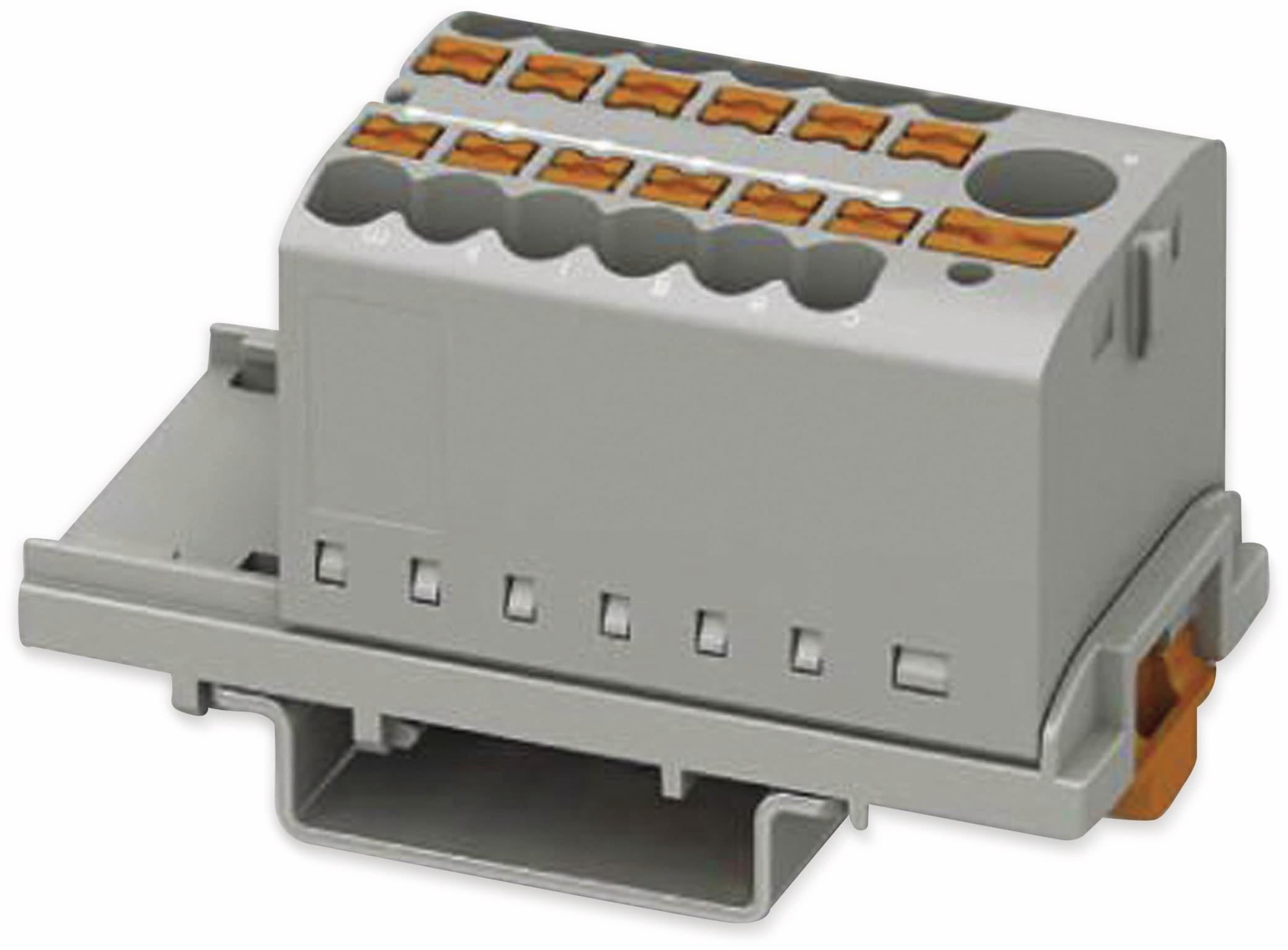 Phoenix Contact CONTACT PTFIX 6/12X2.5-NS35 GY Distribution Block with Vertical Orientation and Integrated Input, 690 V, 24 A