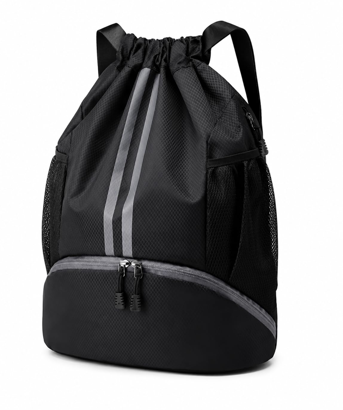 Waterproof Gym Sack Backpack with Shoe Compartment | Large Capacity Sports Drawstring Bag for Training, Running, Basketball and Travel Needs-image-25