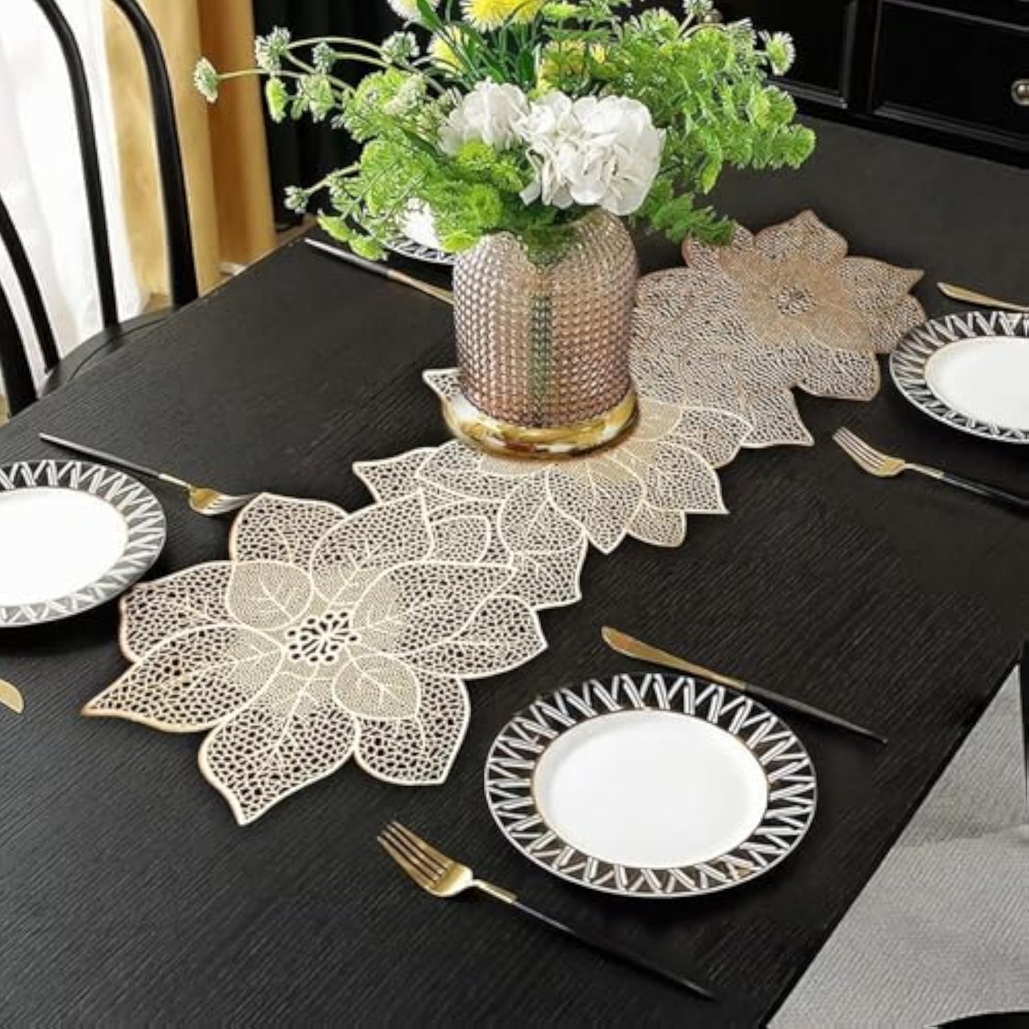 Flower Leaf Shape Table Mat for Dining Table