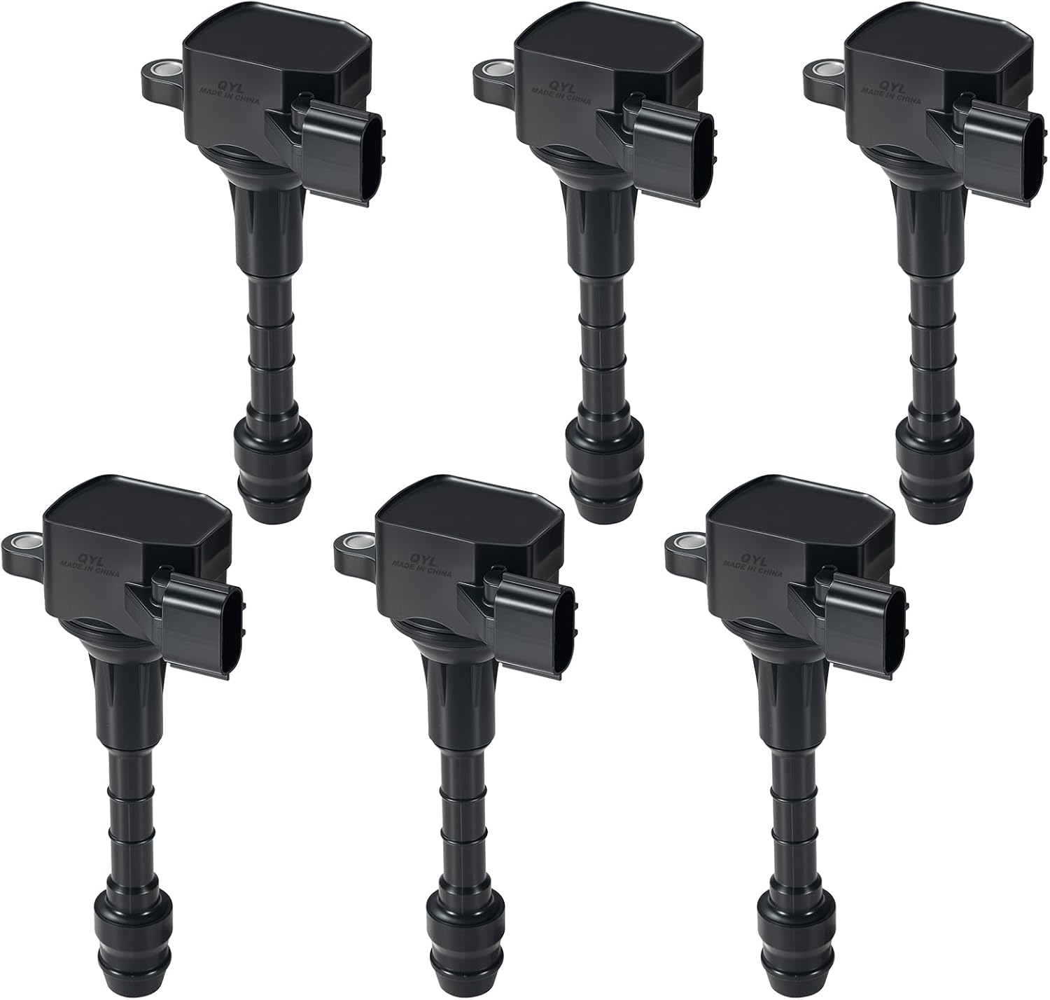 QYL 6Pcs Ignition Coil Packs UF401 Replacement for Infiniti FX35, G35, M35/ Nissan 350Z V6 3.5L 2003, 2004, 2005, 2006, 2007, 2008 IGC0007 6734025 C1439