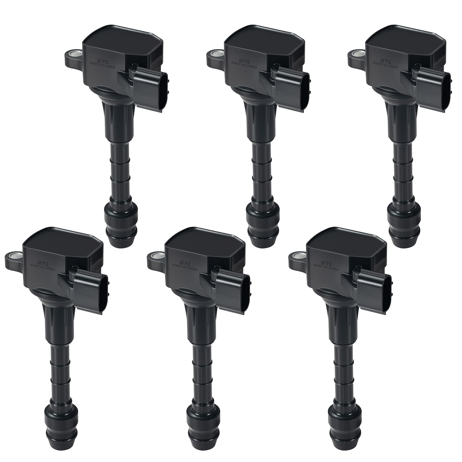 QYL 6Pcs Ignition Coil Packs UF401 Replacement for Infiniti FX35, G35, M35/ Nissan 350Z V6 3.5L 2003, 2004, 2005, 2006, 2007, 2008 IGC0007 6734025 C1439
