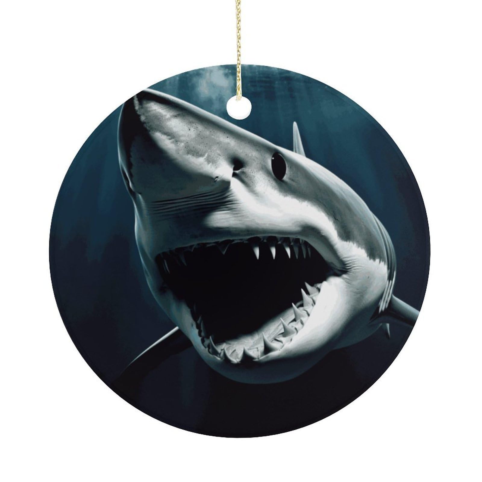 Adfgyerh Women's Style Shark Hanging Ceramic Ornaments, Christmas Tree Decorations, Funny Home Decor Gifts For Sisters & Work Best Friends