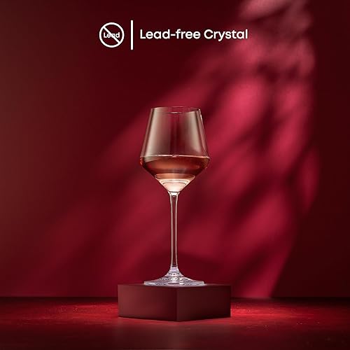 Miniatura 4 de JoyJolt Layla Copas de vino blanco juego de 4 copas de vino italiano 135 onzas hechas en Europa