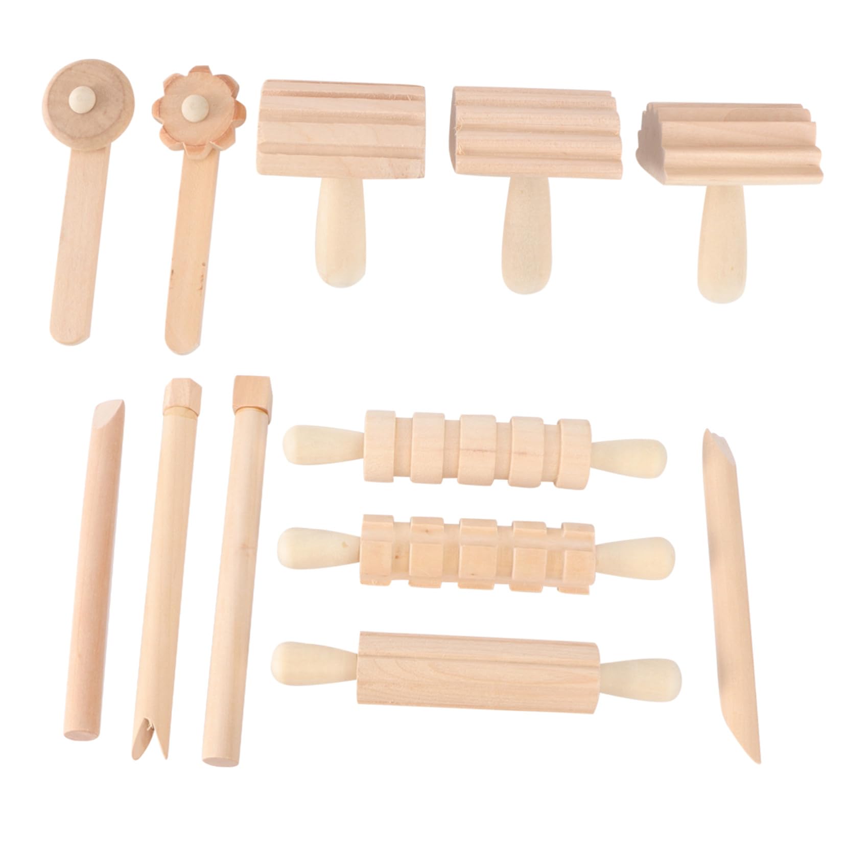 Utensili per Modellare Argilla Strumento Fai da Te per Ragazzo Ragazza Fatto Mano in Legno Strumenti di Modellazione in Plastilina per Ragazzo Ragazza Accessori per Argilla