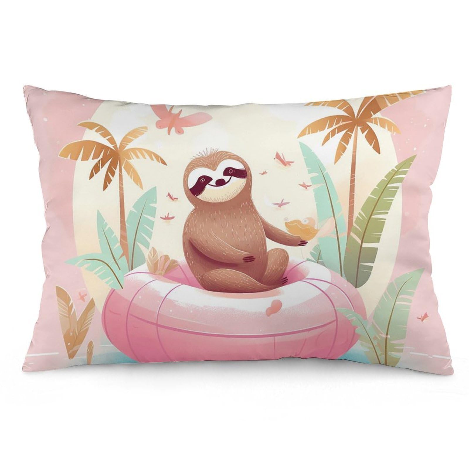 NTVOWPZO 2 Pack Decoration Throw Pillow Covers 16 "x24 Pillowcases Covers Sloth Flamingo Pillowcases Modern Farmhouse Home Decor Sofa Cushions Covers for Couch Bed Living Room