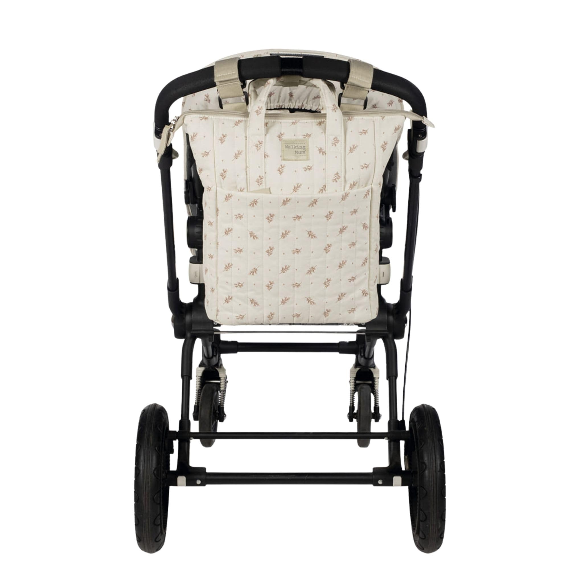 Zaino Mimosa – Walking Mum – Zaino per la mamma del bambino – Beige/Rosa o Beige/Verde – 3 scomparti