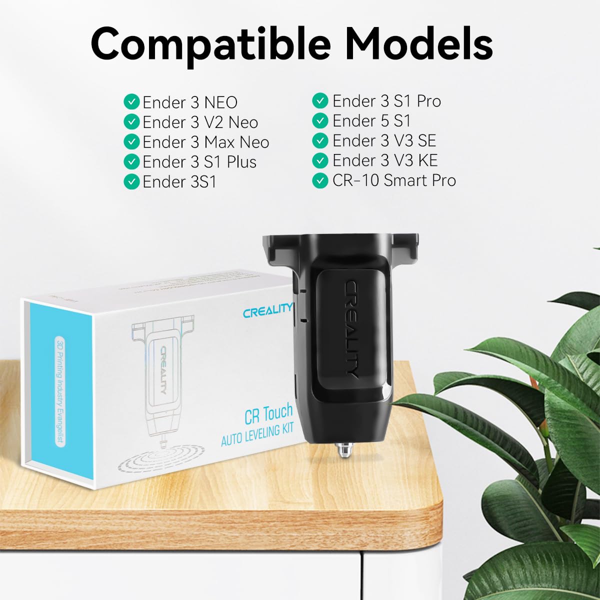 Creality Sensore di livellamento automatico CR Touch (Staffe non incluse) per Ender 3 NEO / 3 V2 Neo / 3 Max Neo / 3 S1 Plus/Ender 3S1 / 3 S1 Pro / 5 S1 / Ender 3 V3 SE / 3 V3 KE/CR-10 Smart Pro