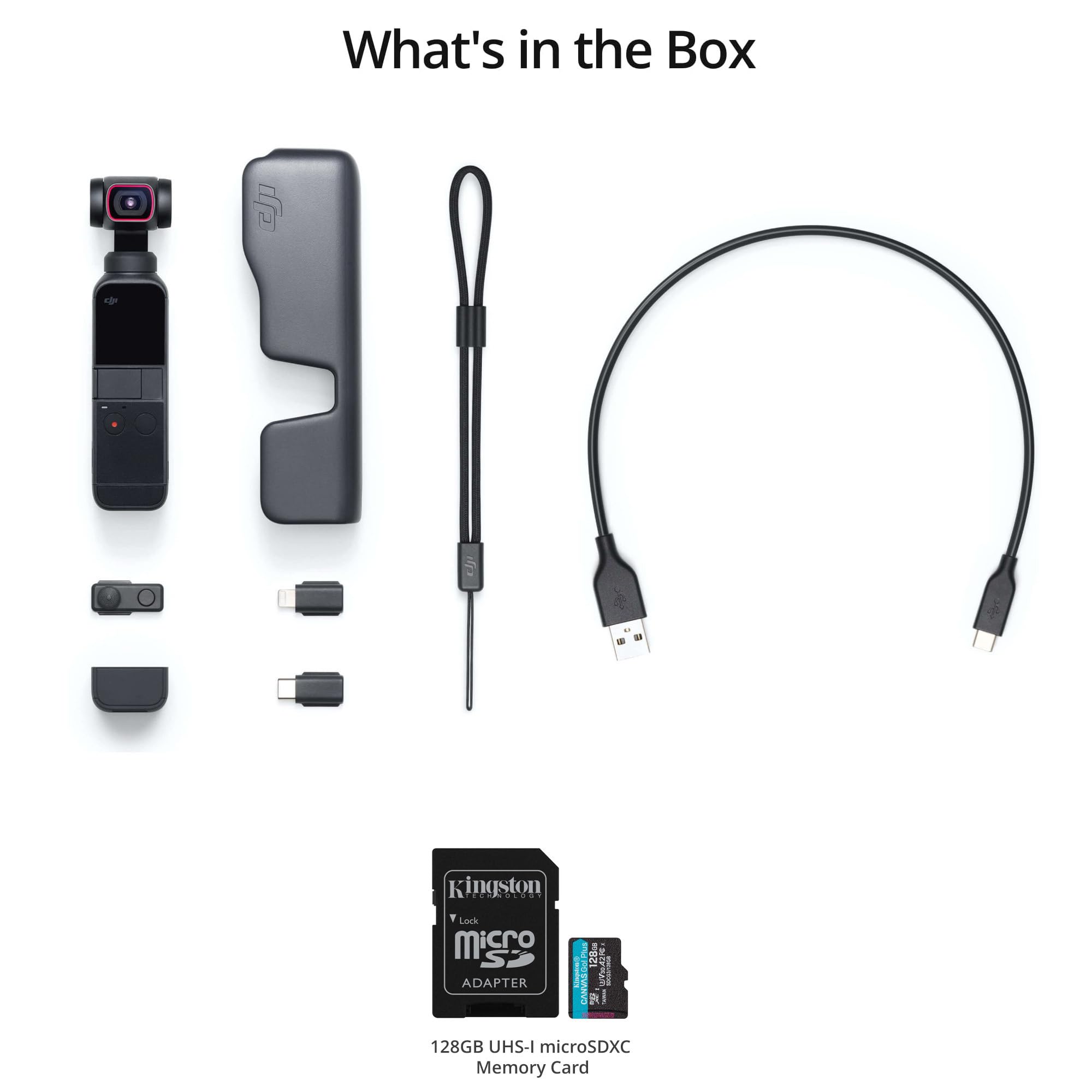 Amazon.com : DJI Pocket 2 Gimbal with Mini Camera with 128GB U3 A2 