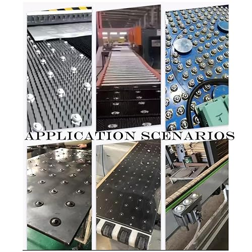 Miniatura 4 de Unidad de transferencia de bolas de 5/8", 10 transferencias de bolas de rodillo de metal, capacidad de carga 55 libras, base de 1 pulgada de