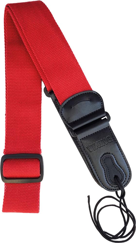 Cotton Guitar Strap, Red