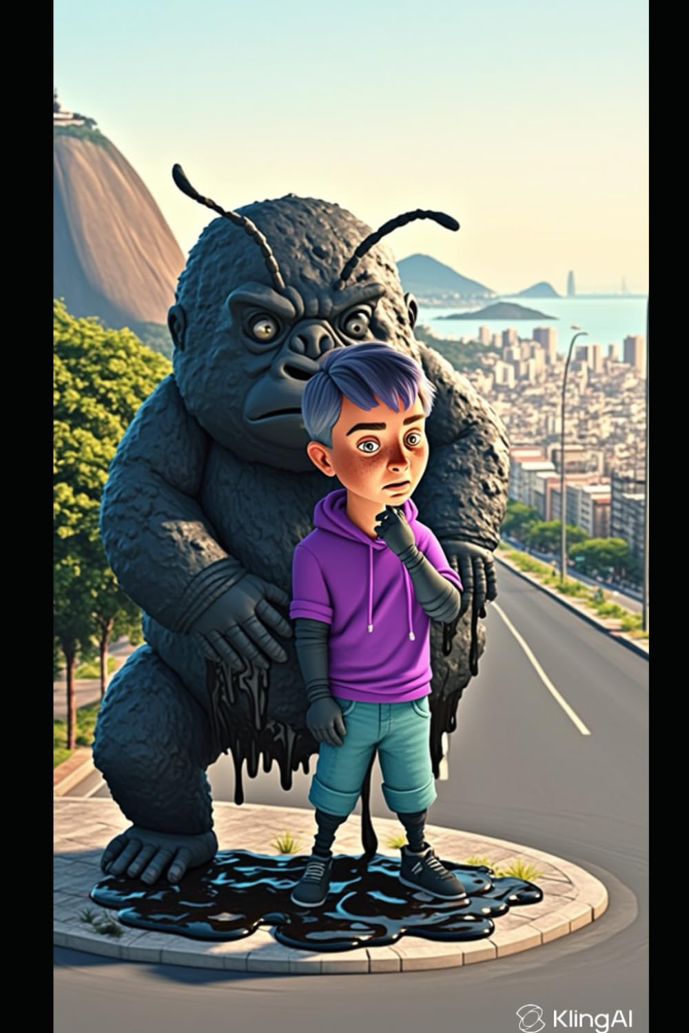 Kiny rola-bosta e a fera do asfalto (storybook Kiny Rola-bosta para crianças)