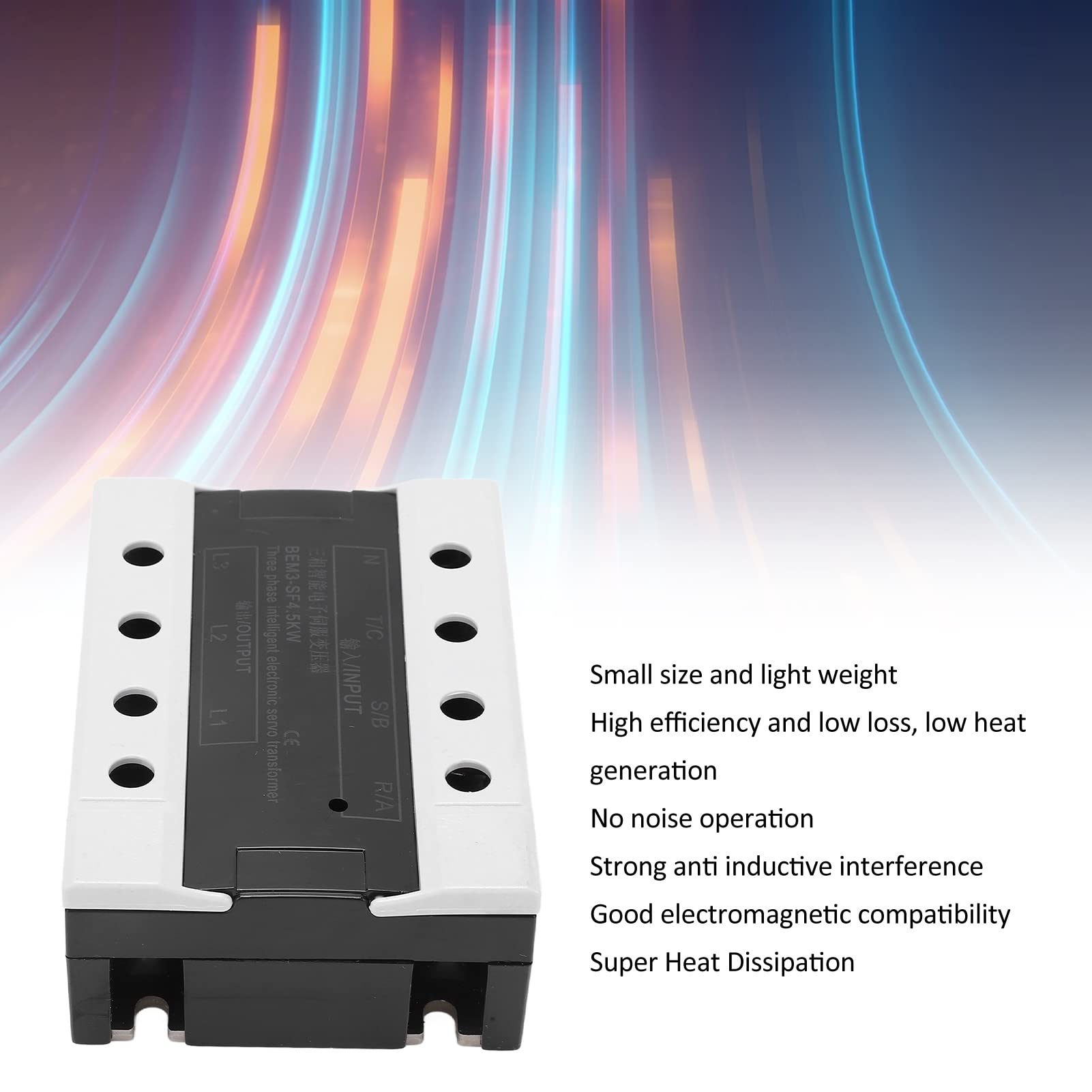 FTVOGUE Servo Transformador Electrónico 4.5KW Convertidor de Voltaje Trifásico 360 420 V Entrada 200 230 V Salida Bajo Calor Sin Ruido para Equipos de Taller Aplicaciones de Motor