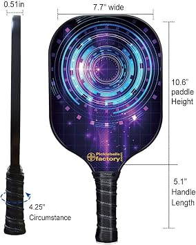 Pickleball Paddle Set, Pickleball Beginner Set Wecircle Composite Pickelball Raquet Controlled Soft & Crisp Feel with 2 Pickleballs & Paddle Covers & Grip Tape LLY