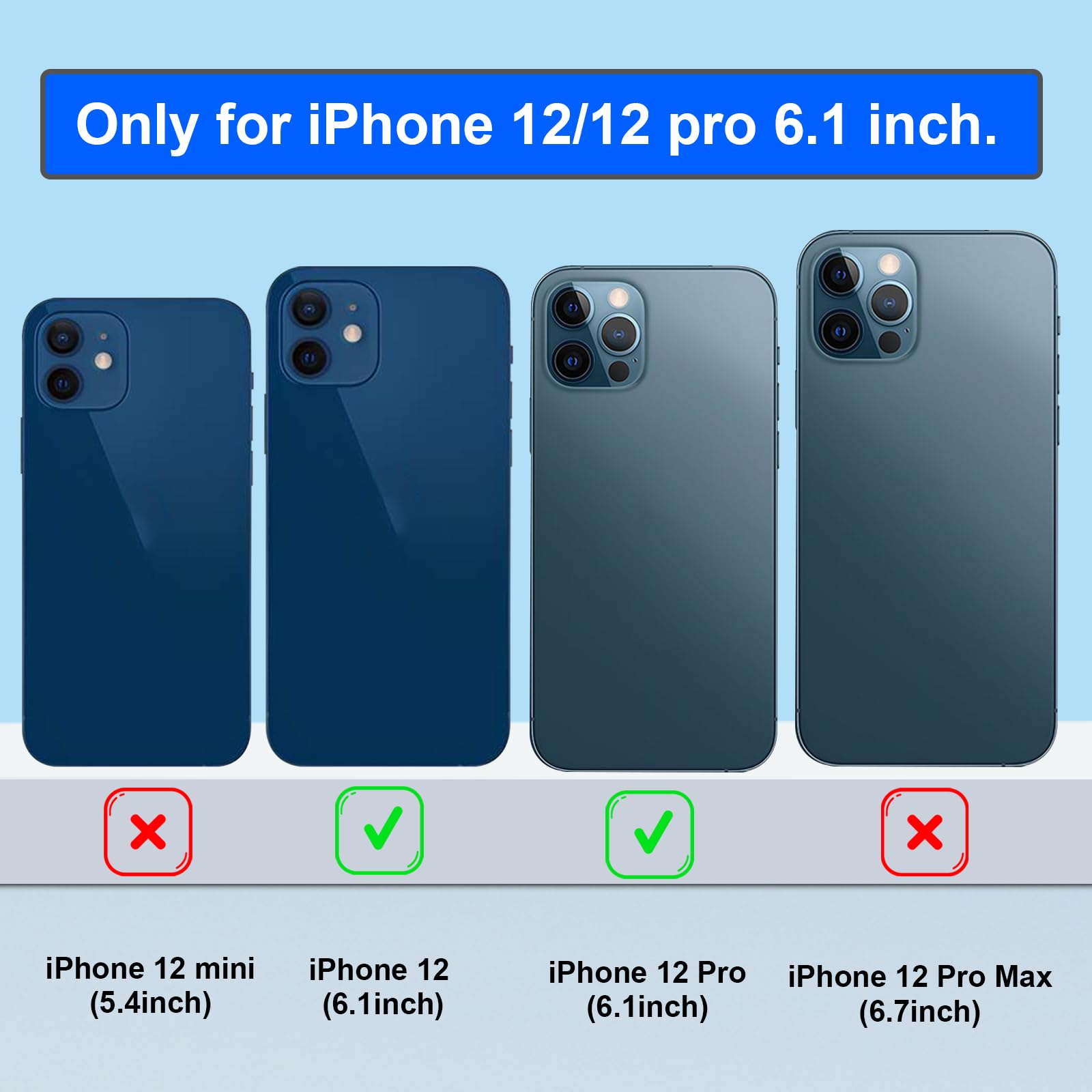 TAYUZH Battery Case for iPhone 12 & iPhone 12 Pro 6.1 inch, 13800mAh High Capacity Rechargeable Charging Case Compatible with iPhone 12 with Screen Protector, Full Protection, Black