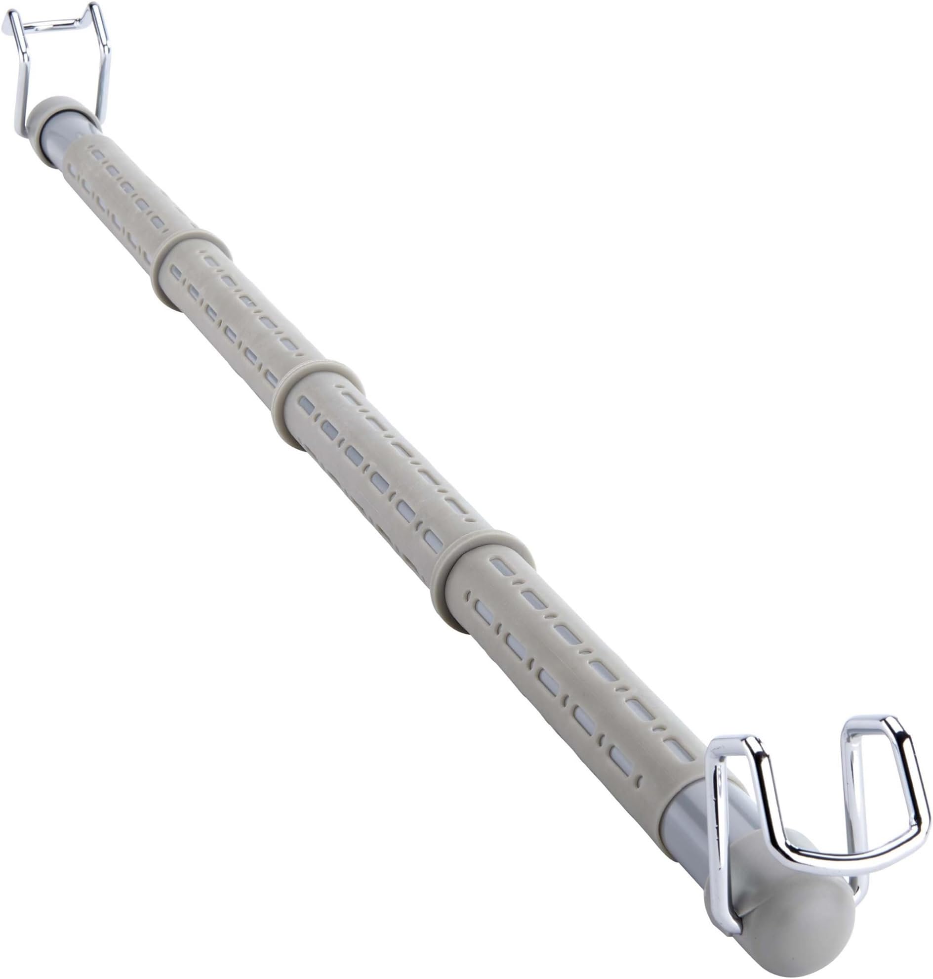 Car Clothes Hanger Bar - Carbon Steel Telescoping Clothes Rod for Car, Truck or Van With Solid Metal Hooks - Fully Assembled Expandable Car Clothes Hanging Bar Adjusts Up To 60" Long