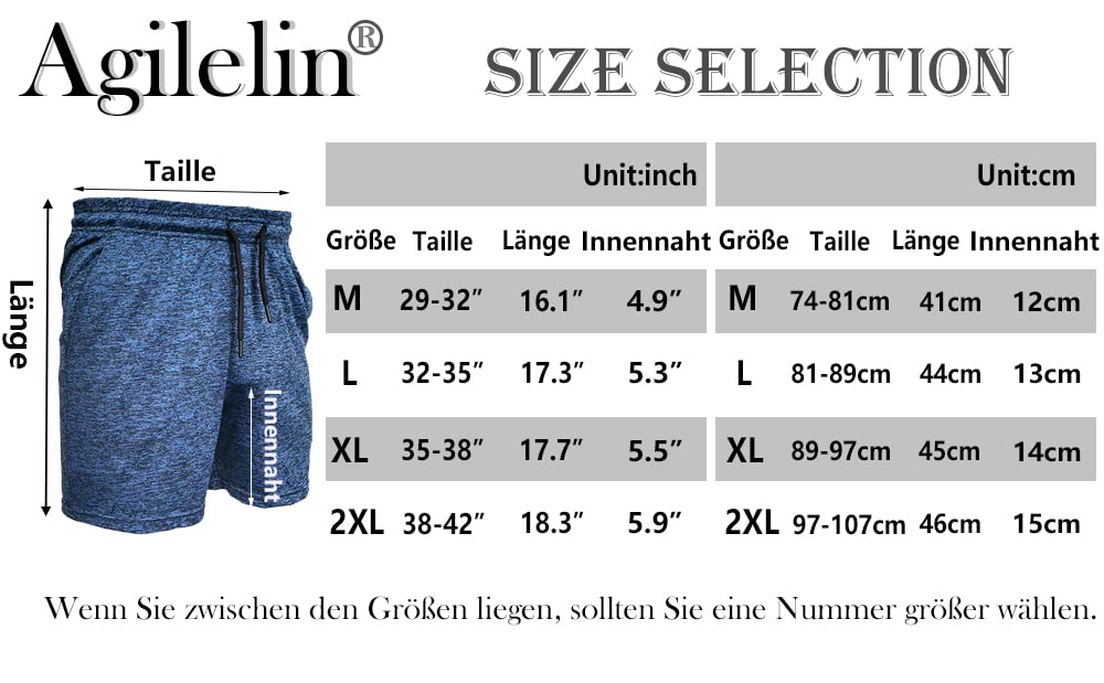Pantaloncini Sportivi da Uomo,Palestra Corsa Shorts,Pantalone Atletici Leggero con Tasca,Asciugatura Rapida