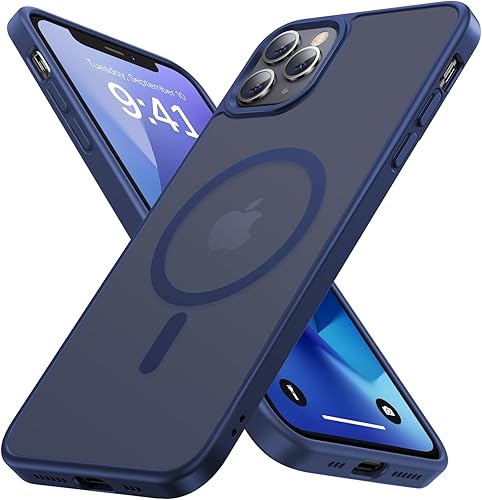 Miniatura 7 de Funda magnética fuerte para iPhone 11 Pro, compatible con MagSafe, funda protectora a prueba de golpes para iPhone 11 Pro de 5.8 pulgadas (rosa)